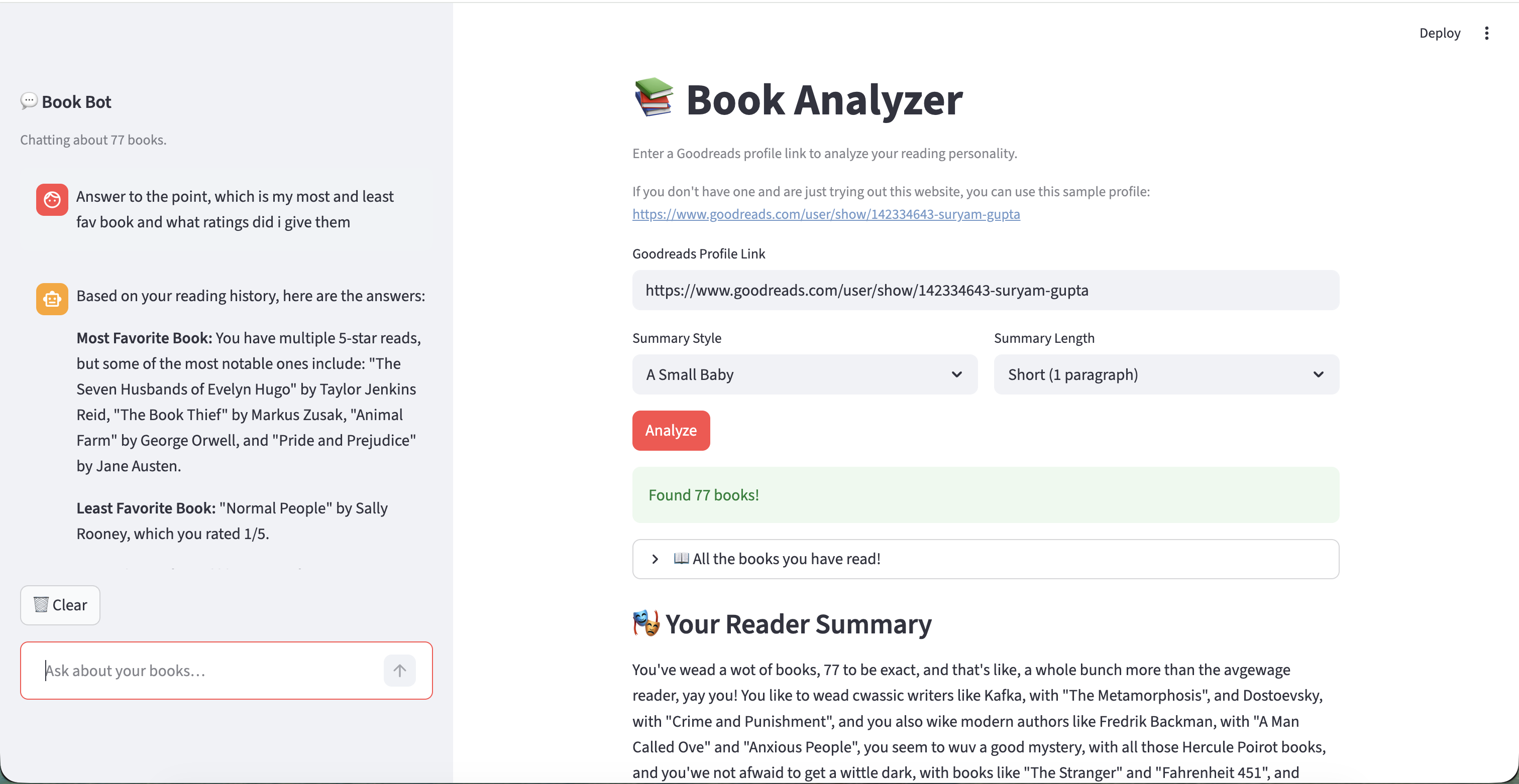 Goodreads Reader Analyzer